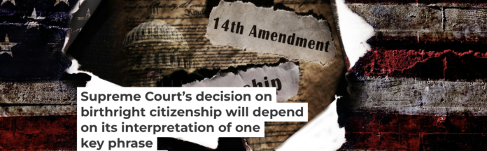 When the justices weigh the arguments, they will focus on the meaning of the first sentence of the 14th Amendment, known as the citizenship clause. zimmytws/Getty Images